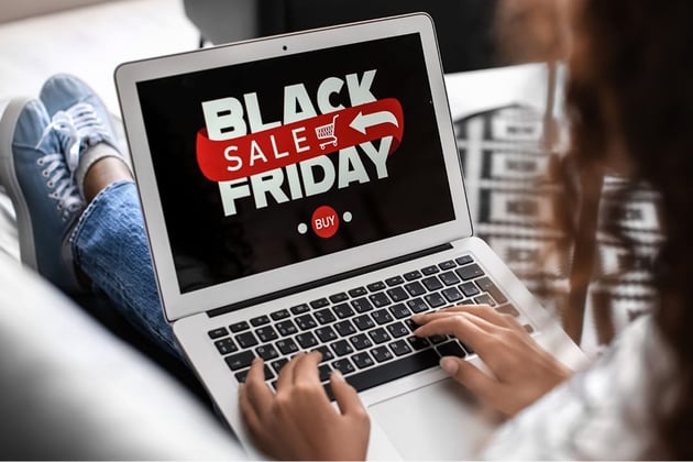 Laptop with Black Friday 